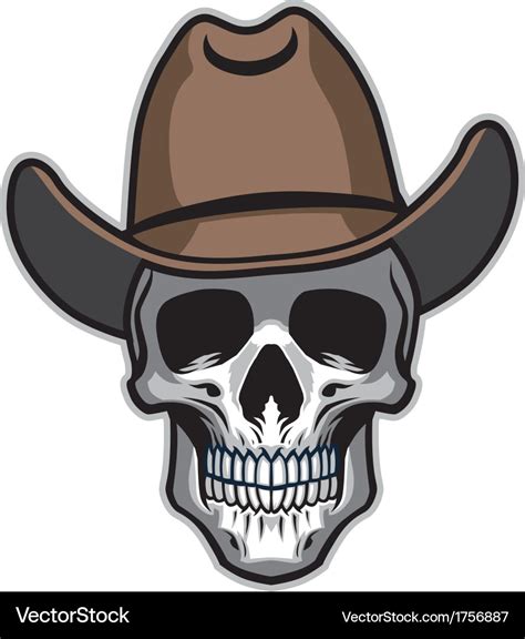 Cowboy skull Royalty Free Vector Image - VectorStock