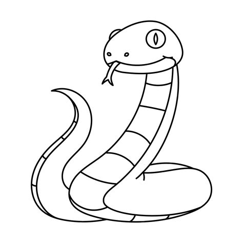 Premium Vector | Hand drawn snake outline illustration