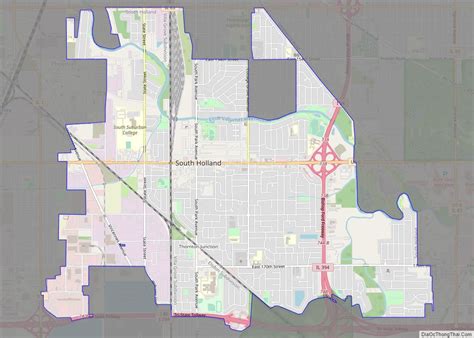 Map of South Holland village