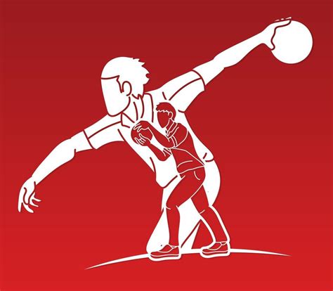 Silhouette Bowling Sport Players Bowler Movement 2435644 Vector Art at ...