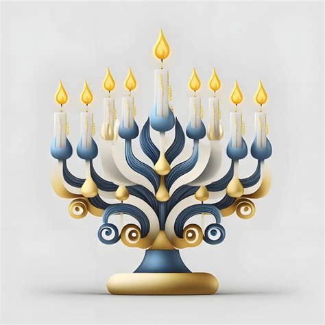 Premium AI Image | Image of a traditional Jewish Menorah candlestick ...