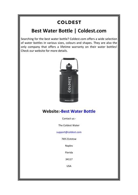 PPT - Best Water Bottle Coldest.com PowerPoint Presentation, free ...