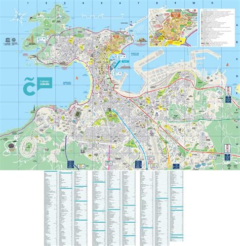 A Coruña tourist map - Ontheworldmap.com