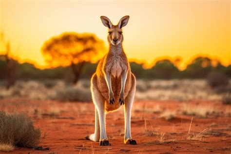 Premium AI Image | An Australian kangaroo in the outback of Australia ...