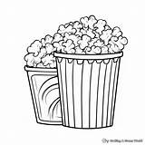 Coloring Pages Of Popcorn Box At Vancairoblog Blog sketch template