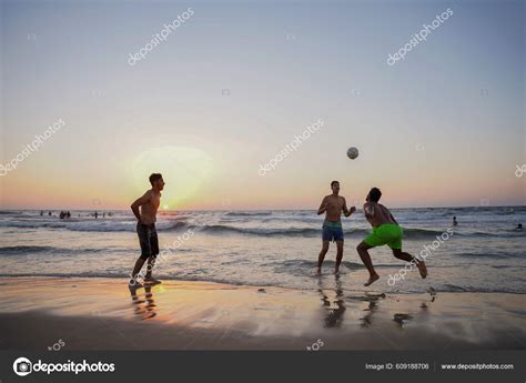 Palestinians Play Sands Beach Sunset Gaza September 2022 Gaza Palestine ...