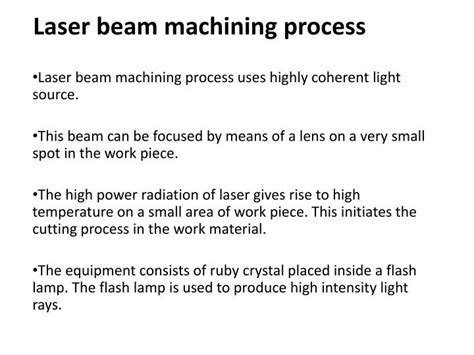 PPT - LASER BEAM MACHINING PowerPoint Presentation - ID:1588705