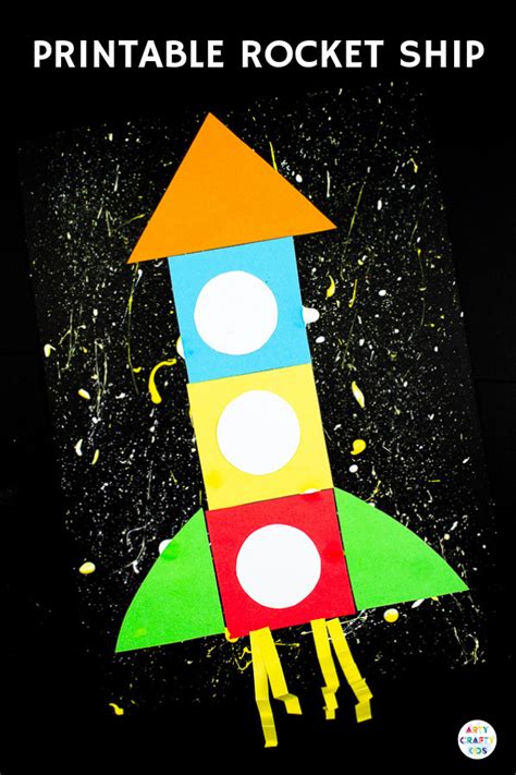 Printable Rocket Ship Cut Out