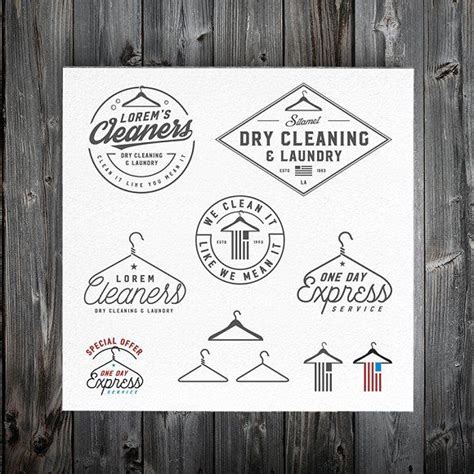 Vintage dry cleaning emblems, labels by 1baranov on @creativemarket Dry Cleaning Business ...