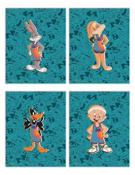 Buy TRENDYPRINT Space Jam: A New Legacy – Tune Squad – Bugs Bunny, Lola Bunny, Daffy Duck ...