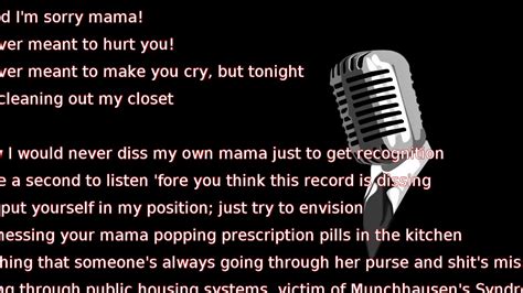 Eminem - Cleanin' Out My Closet (lyrics) - YouTube