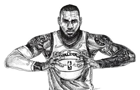 Lebron James Sketch at PaintingValley.com | Explore collection of Lebron James Sketch