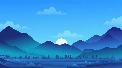 1920x1080px, 1080P free download | Artistic, Mountain, Minimalist, Sunrise, HD wallpaper | Peakpx