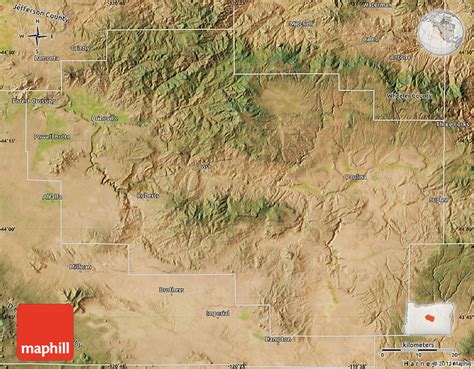 Satellite Map of Crook County