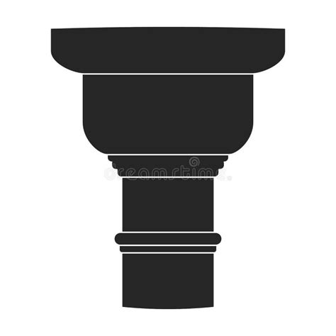 Ancient Column Vector Outline Icon. Vector Illustration Pillar of Antique on White Background ...