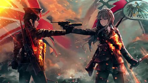 Battlefield Anime Girls Live Wallpaper - WallpaperWaifu