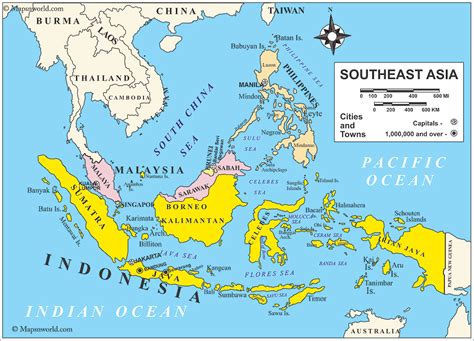 South East Asia map, southeast asia