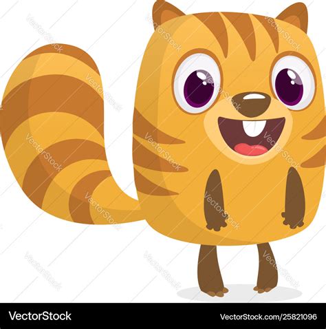 Cartoon chipmunk or marmot laughing Royalty Free Vector