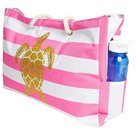 Pier 17 - Beach Bag XL, Waterproof Lining, Travel Tote Bag, Zipper ...