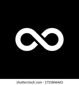 Infinity Symbol Sign On Black Background Stock Vector (Royalty Free) 1731846463 | Shutterstock