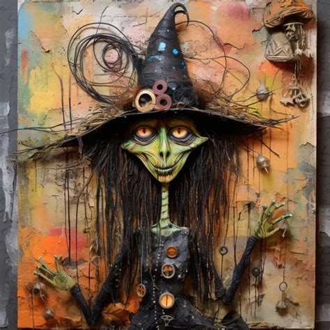 Halloween Green Witch Face Free Stock Photo - Public Domain Pictures