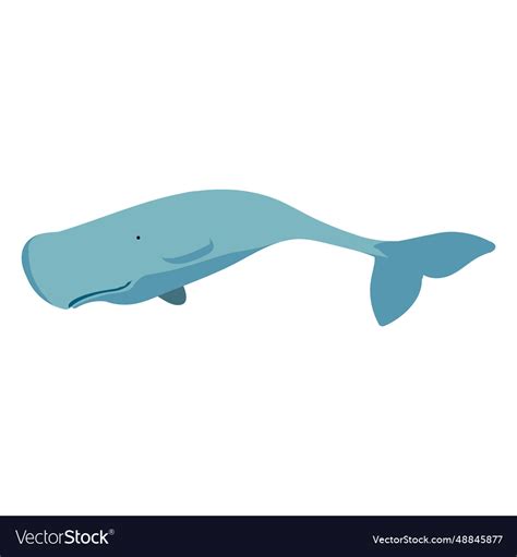 Flat whale blue Royalty Free Vector Image - VectorStock