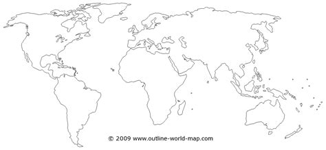 4 Best Images of Printable Map Of Continents Black And White - Black and White World Map Outline ...