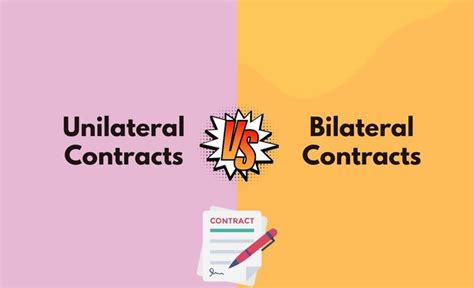 Unilateral vs. Bilateral Contracts - What's The Difference (With Table) | Diffzy | Contract ...