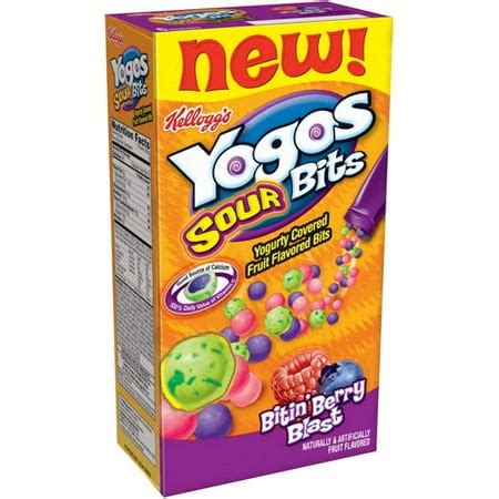 Kelloggs Yogos Yogos Sour Bits Yogurty Covered Fruit Flavored Bits, 6 ea - Walmart.com