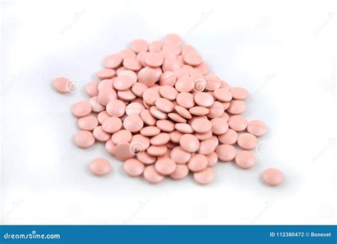 Red Round Tablets In An Isolation Stick Royalty-Free Stock Photography | CartoonDealer.com ...