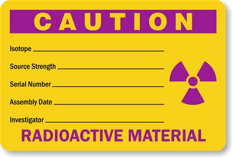 Radioactive Material Signs | Radioactive Substance Warnings