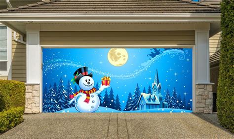 Christmas Garage Door Covers 3D Banners Outside House Decorations Billboard G49 | Navidad