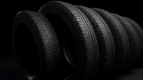 Black Tire Texture On A Sleek Black Background In 3d Rendering, Car Tyre, Car Rim, Rubber ...