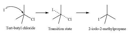 Write the equation for the reaction for tert-butyl chloride in 15% NaI ...