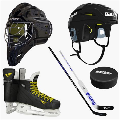 ice hockey equipment 3d model