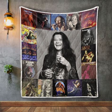 Janis Joplin Album Covers Music Quilt Blanket - Teeruto