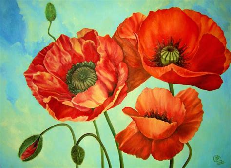 poppies Painting by Ana Sekach | Saatchi Art