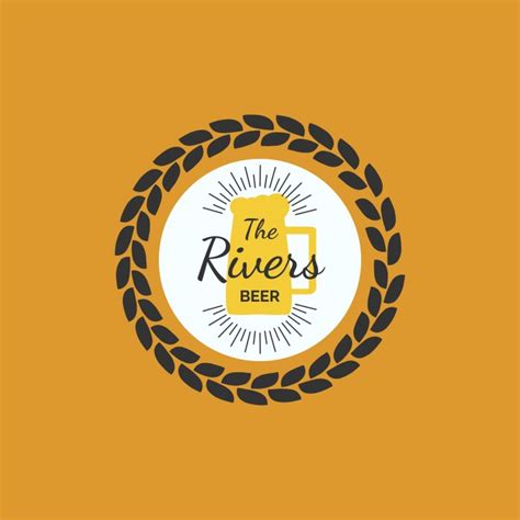 Free Duotone The Rivers Brewery Logo template