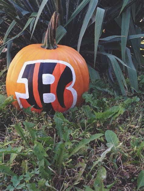 My freehand painted Cincinnati Bengals pumpkin #whodey | Pumpkin ...