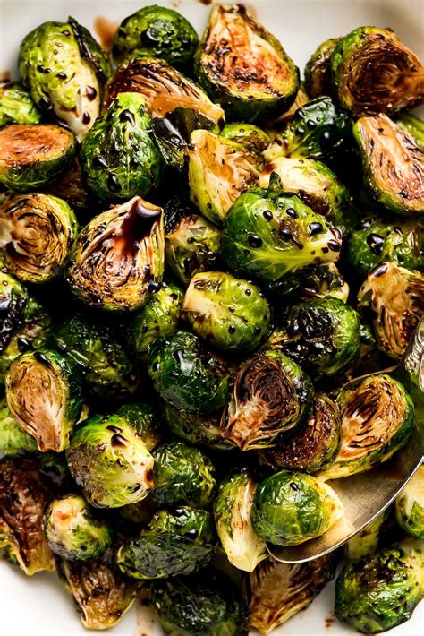 Roasted Brussels Sprouts with Balsamic Glaze - Garnish & Glaze