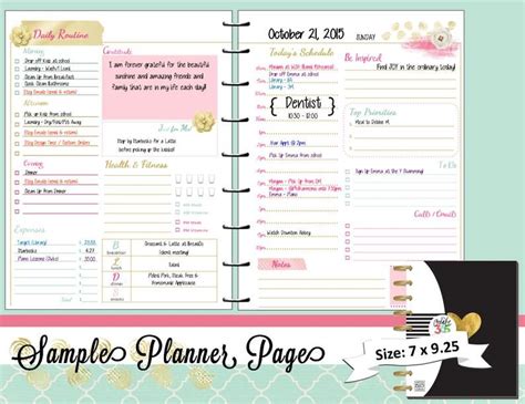 HAPPY PLANNER Daily Planner Refills Printable PDF Classic | Etsy in ...