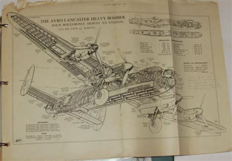 WWII AVRO LANCASTER Blueprints/Cross Sections/Pictures/Photos/Diagrams & More!++ £75.79 ...