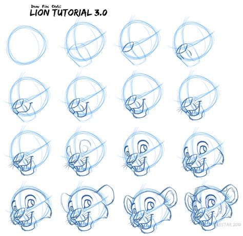 Lion Tutorial 3.0 by KaiserTiger.deviantart.com | Эскизы животных ...