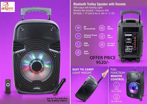 Bluetooth Trolley Speaker With Remote C- 163 at Rs 9520 | Smart Gadgets in Mumbai | ID: 25554378055