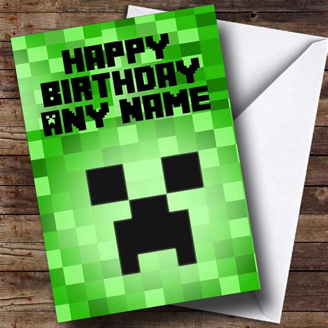 Minecraft Birthday Card Printable