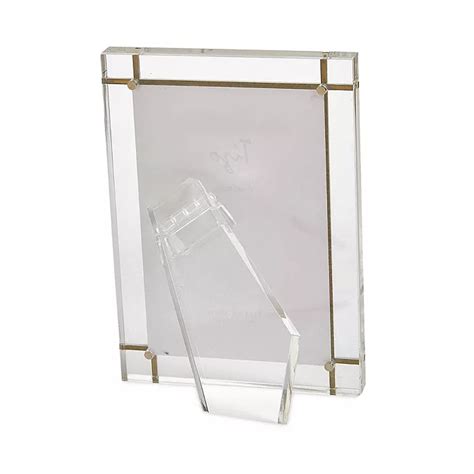 Lucite Picture Frame with Metallic Detail | Clear Home Design