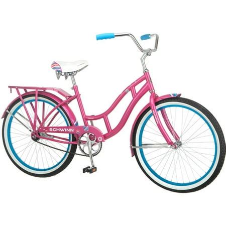 24" Schwinn Delmar Women's Cruiser Bike, Pink/Light Blue - Walmart.com