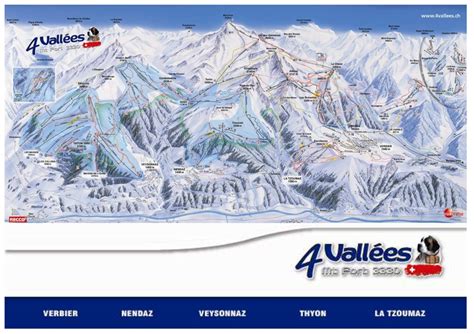 Nendaz Piste Map | 4 Valleys Ski Area Map - Mychaletfinder