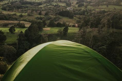 Premium Photo | High angle view of green landscape