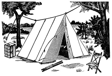 Free Camping Clip Art Black And White, Download Free Camping Clip Art ...